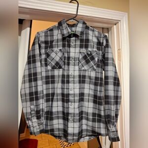Dixxon Youth Flannel Black And Gray XL